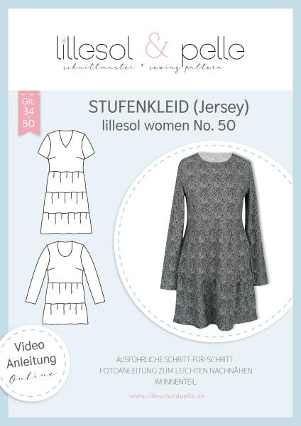 Schnittmustertitelbild Papierschnittmuster Stufenkleid (Jersey) lillesol women Nr. 50